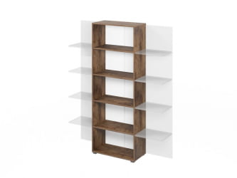 Стеллаж дополнительный ЛЕМО Л-641 Таксония шоколадная / LEMO L-641