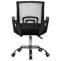 Кресло CРОМЕКС (КРОМЕКС) Дебут CХ-697 ХРОМ сетка/ткань ТВ черное / CROMEX Debut CH-697 TW