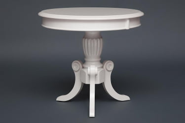 Стол МЕЕН ( МО-ЕТ ) дерево гевея/мдф, 59х59х55см, иворй вхите (слоновая кость 2-5) / MEEN MO-ET ivory white