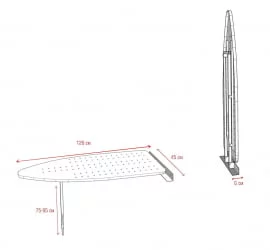 Механизм встроенной гладильной доски Шелф.Он Серый металлик / Shelf.On