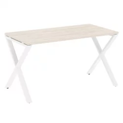 Стол рабочий ЛОФТ ВР.Л-СРКС-3.7 Металл белый Денвер светлый / LOFT VR.L-SRX-3.7
