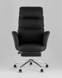 Кресло руководителя ТопЧаирс Солид NC с оттоманкой черный / TopChairs Solid