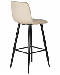 Стул барный ДОБРИН НИCОЛЕ (черные матовые ножки, мокко велюр (108-104)) / DOBRIN NICOLE