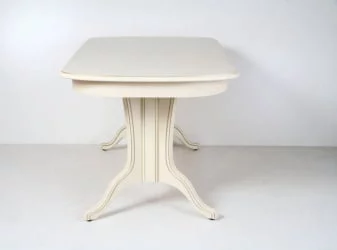 Стол обеденный раскладной Лира-3 (1,5м) тон 2М с золотой патиной