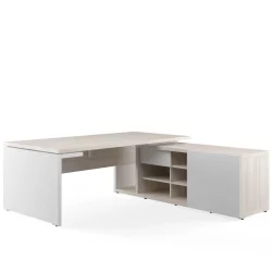 Стол рабочий на опорной креденции правый ЗИО28510721 Светлый дуб / ZIO28510721