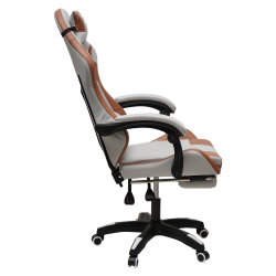 Кресло 907 КИНГКУЕЕН, замша, цвет светло-серый с массажем, арт 907-ЛГрей / KINGQUEEN, 907-LGrey