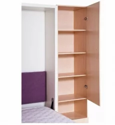 Кровать-трансформер Смарт 1 3-в-1 правый 1600 Белая шагрень