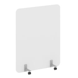 Перегородка на металлических опорах, на роликах Р-лине ДП.Р-120-150 Белый / R-line DP.R-120-150