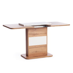 Раздвижной стол СМАРТ ЛДСП, 105-140х68,6х75 см, Дуб вотан/Белый / SMART