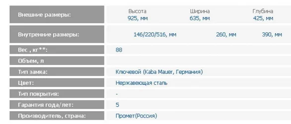 Депозитная ячейка ДБ-6/3С / DB-6/3S