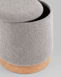 Пуф с ящиком Холли С букле серый / S