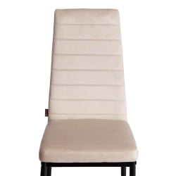 Стул Еасй (мод. ДЖСC02-1) металл, флок, 41 х 52 х 96 см, беиге (молочный) ХЛР2 / черный / Easy (mod. JSC02-1) beige HLR2