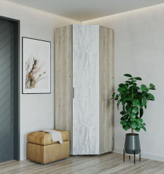 Угловой гардеробный шкаф Пайн ПП 6 Дуб Ривьера Бетон Пайн