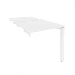 Стол-приставка двойной на П-образном м/к к опорным элем. ОНИКС О.МП-Д.СПР-0.8 Белый Бриллиант / ONIX O.MP-D.SPR-0.8