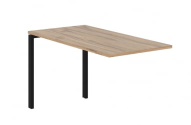 Брифинг-приставка ЕДИС ЕУБ 1367 Дуб Денвер светлый Черный / EDIS EUB