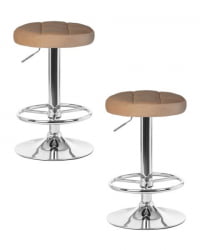 Табурет барный ДОБРИН БРУНО (бежевый велюр (МДЖ9-10)) / DOBRIN BRUNO (MJ9-10))