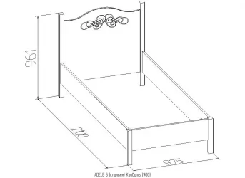 Кровать (900) АДЕЛЕ 5 Дуб Сонома/Орех шоколадный(спальня) / ADELE