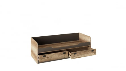 Одноярусная детская кровать Пилигрим ТД-276.12.01 Дуб каньон светлый/Серый