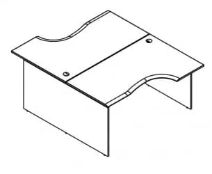 Двухместная рабочая станция В2CЕТ 149.3 Дуб сонома / W2CET