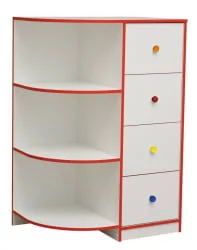 Детский комод с 4-мя ящиками Юниор-10 Белый