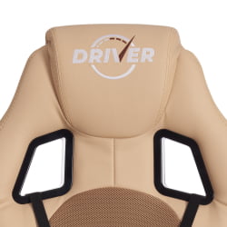 Кресло ДРИВЕР (22) кож/зам/ткань, бежевый/бронза, 36-34/ТВ-21 / DRIVER 36-34/TW-21