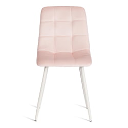 Металлический стул CХИЛЛЙ (мод. 7094-1) вельвет/металл, 44,5х52,5х86 см, пинк (розовый) ХЛР39 / белый / CHILLY (mod. pink HLR39