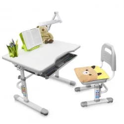 Детский стол со стульчиками РИФФОРМА СЕТ-10 Белый Серый / RIFFORMA SET-10