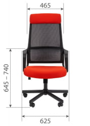 Кресло руководителя Чаирман 590 ткань/сетка Красный / Chairman