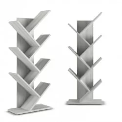 Стойка для книг Акцент СК-9 (9 полок) Выбеленное дерево