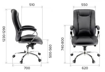 Кресло руководителя Кинг М экокожа Кремовый / King M