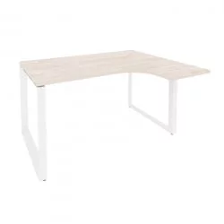 Стол эргономичный правый на О-образном м/к ОНИКС О.МО-СА-3Р Денвер Светлый/Белый / ONIX O.MO-SA-3R
