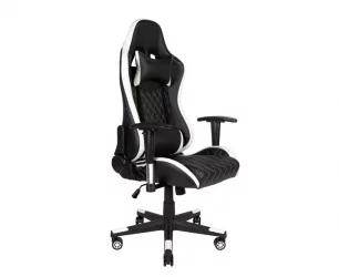 Игровое кресло РФ-8106Б ПУ Черный/Белый / RF-8106B PU