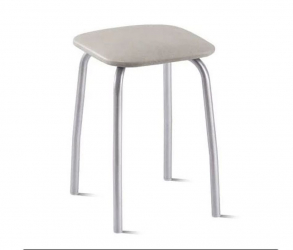 Табурет кухонный 320х320 мм Светло-серый/Алюминий