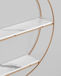 Полка Луна золотая Белый мрамор / Luna