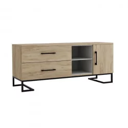 Тумба дизайнерская Лофт (ТВ) Дуб натур/Бетон / Loft