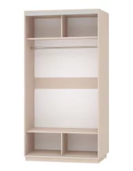 Шкаф-купе двухдверный Экспресс Хит Орхидея белая/Белый снег