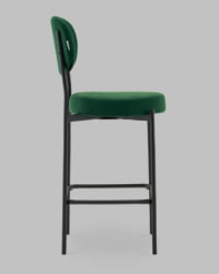 Стул Полубарный Бриф ДД ПБ велюр зеленый / DD