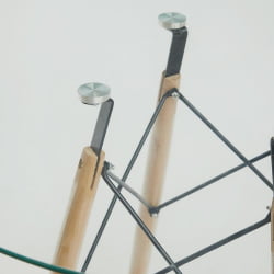 Обеденный стол CИНДЙ ГЛАСС (мод.80ГЛАСС) металл/стекло, Д80х75см, прозрачный / CINDY GLASS (mod.80GLASS) D80х75см,