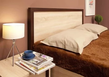 Кровать (900) БАУХАУС 5 Дуб Сонома/Орех шоколадный(спальня) / BAUHAUS