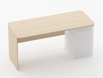 Стол прямой под встроенную тумбу Глассй 1.101.16Пр Венге / Glassy