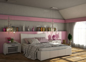 Кровать с мягким изголовьем Белый_68181