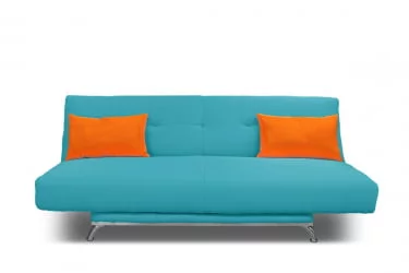 Диван с подушкой МАНГО 2 (2 категория) Бирюзовый Оранжевый / MANGO