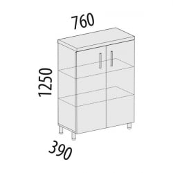 Офисный шкаф Лидер-Престиж 83.30