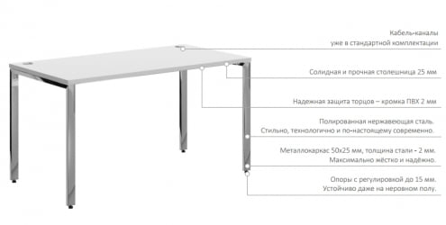 Стол руководителя КСТЕН ГЛОСС КСГЕТ 169 Дуб Сонома / XTEN GLOSS XGET