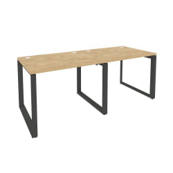 Рабочая станция на О-образном м/к ОНИКС О.МО-РС-2.1.8 Тиквуд Светлый/Антрацит / ONIX O.MO-RS-2.1.8