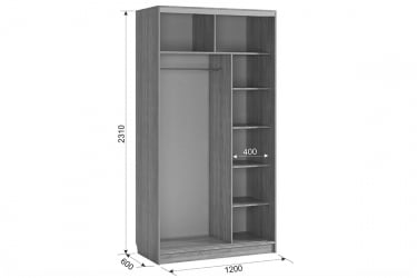 Шкаф в гостиную Рио 1-600 Амели СК-04Р30 дуб млечный / SK-04R30