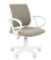 Детское кресло CХАИРМАН ТИН (КИДС) 112 белый пластик БАРНИ (БАРНИ) Оливка / CHAIRMAN (KIDS) (BARNI)