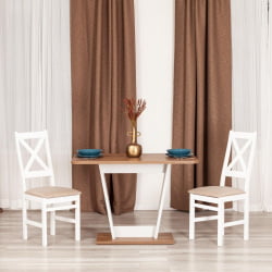 Стол обеденный ТИБИ нераздвижной ЛДСП, 68,6 х 110 х 75 см, Дуб Канзас/Пепел / TIBI