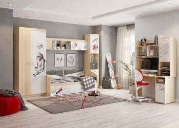 Шкаф комбинированный Энерджи МДЕ-02 Дуб сонома Белый / MDE-02