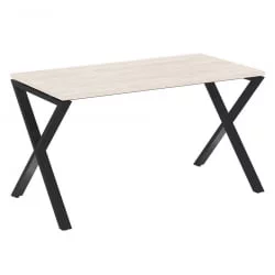 Стол рабочий ЛОФТ ВР.Л-СРКС-3.7 Металл черный Денвер светлый / LOFT VR.L-SRX-3.7